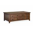 Bowery Hill Transitional Lift Top Storage Cocktail Table with Casters