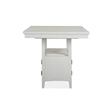 Bowery Hill Transitional Counter Dining Table in Chalk White