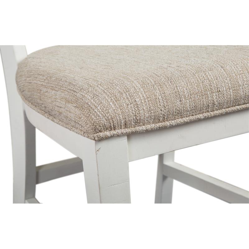 Bowery Hill Transitional Dining Side Chairs with Upholstered Seat (Set of 2)