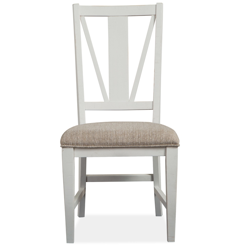 Bowery Hill Transitional Dining Side Chairs with Upholstered Seat (Set of 2)