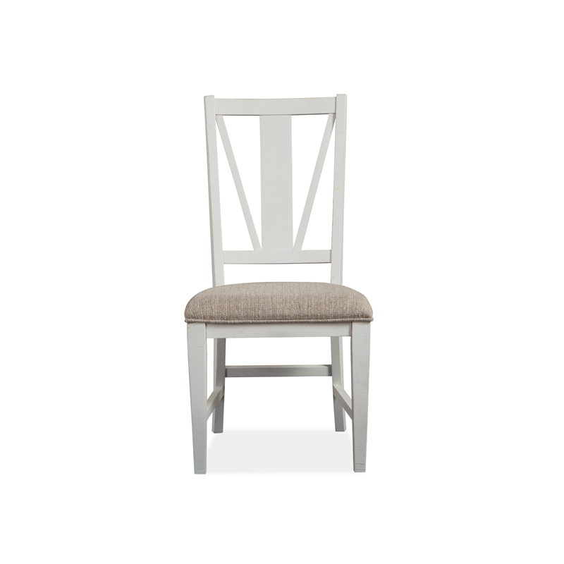 Bowery Hill Transitional Dining Side Chairs with Upholstered Seat (Set of 2)
