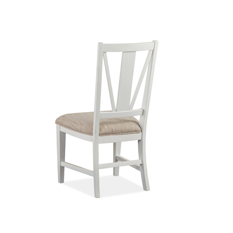 Bowery Hill Transitional Dining Side Chairs with Upholstered Seat (Set of 2)