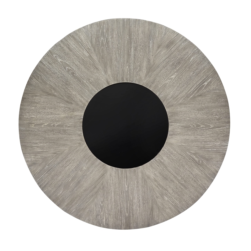 Bowery Hill Contemporary Round Dining Table in Nocturn Black