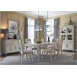Bowery Hill Coastal Wood Rectangular Dining Table in Ivory Finish