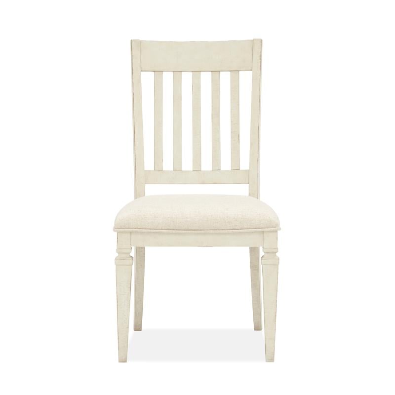 Bowery Hill Coastal Wood Dining Side Chairs with Upholstered Seat (Set of 2)