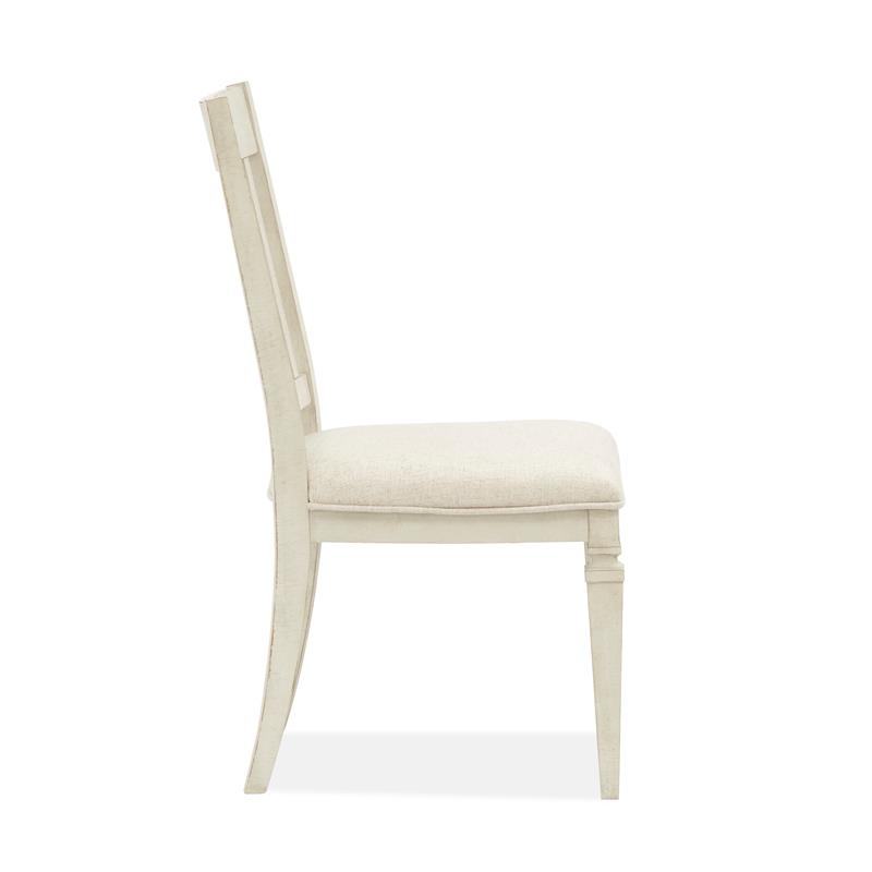 Bowery Hill Coastal Wood Dining Side Chairs with Upholstered Seat (Set of 2)