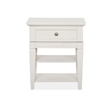 Bowery Hill Traditional Wood Egg Shell White Open Nightstand