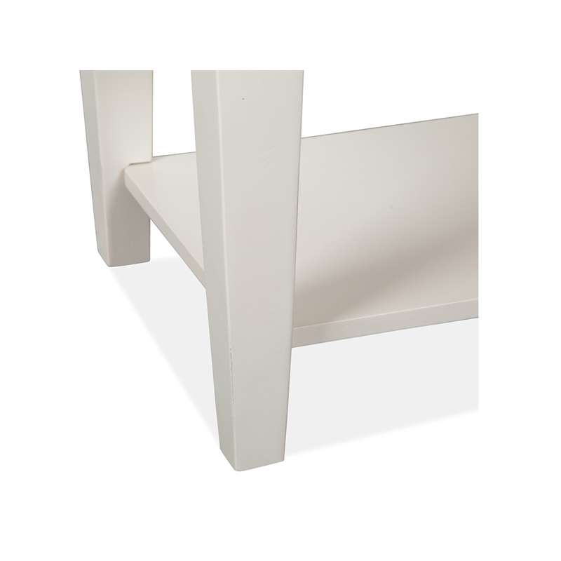 Bowery Hill Traditional Wood Egg Shell White Open Nightstand