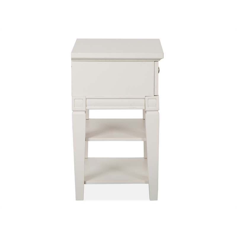 Bowery Hill Traditional Wood Egg Shell White Open Nightstand