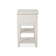 Bowery Hill Traditional Wood Egg Shell White Open Nightstand