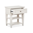 Bowery Hill Traditional Wood Egg Shell White Open Nightstand