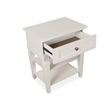 Bowery Hill Traditional Wood Egg Shell White Open Nightstand