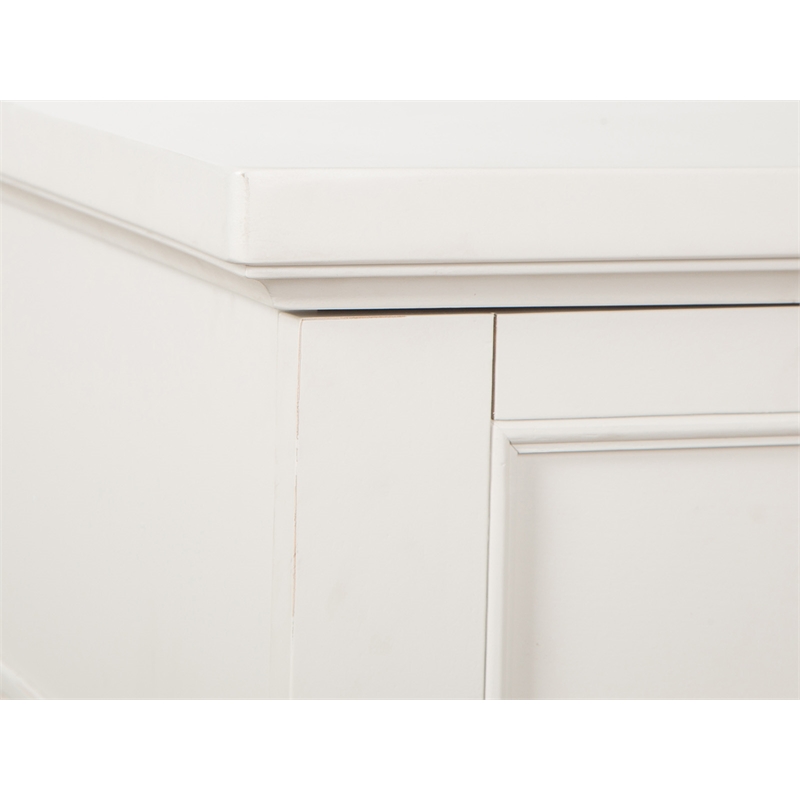 Bowery Hill Traditional Wood Egg Shell White Open Nightstand