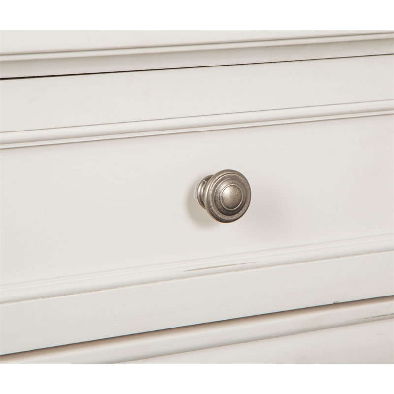 Bowery Hill Traditional Wood Egg Shell White Open Nightstand