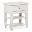 Bowery Hill Traditional Wood Egg Shell White Open Nightstand