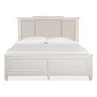 Bowery Hill Traditional Egg Shell White King Panel Upholstered Bed