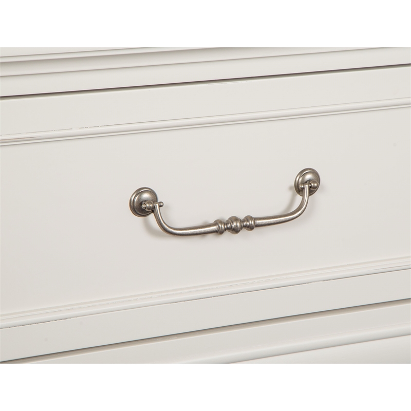 Bowery Hill Traditional Egg Shell White California King Panel Storage Bed