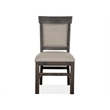 Bowery Hill Traditional Peppercorn Upholstered Side Chair Two Pack
