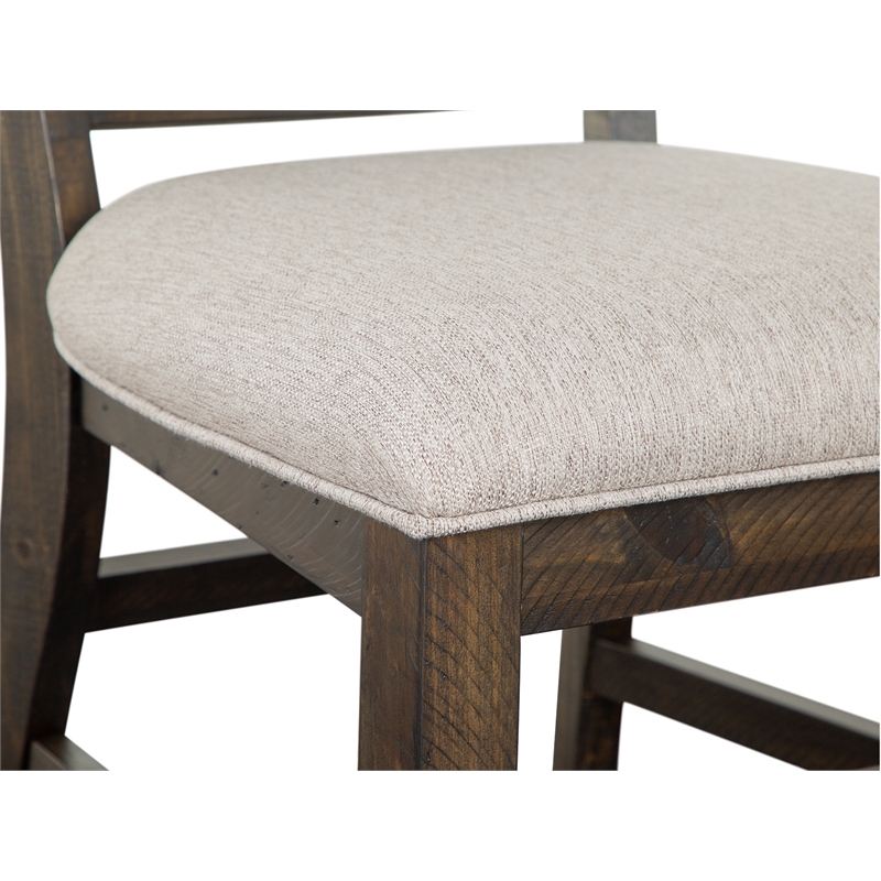 Bowery Hill Traditional Peppercorn Upholstered Side Chair Two Pack