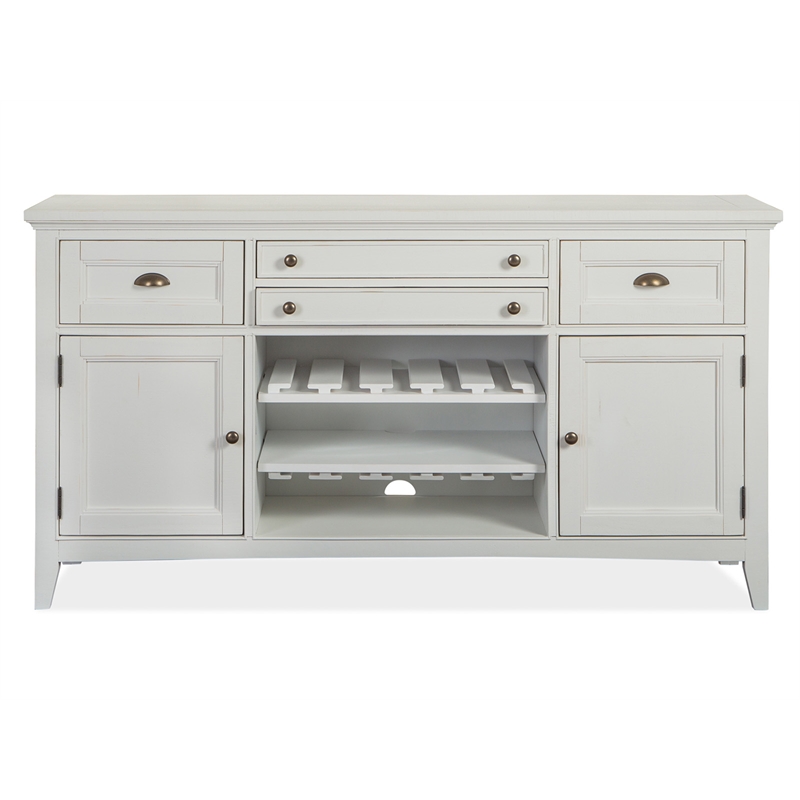 Bowery Hill Transitional Chalk White And Dovetail Grey Buffet