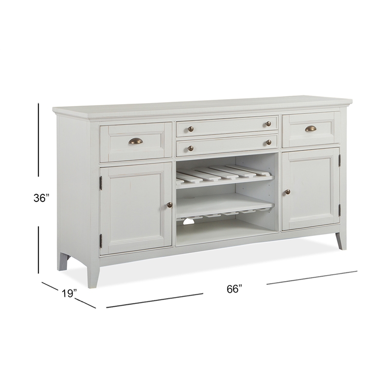 Bowery Hill Transitional Chalk White And Dovetail Grey Buffet
