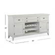 Bowery Hill Transitional Chalk White And Dovetail Grey Buffet