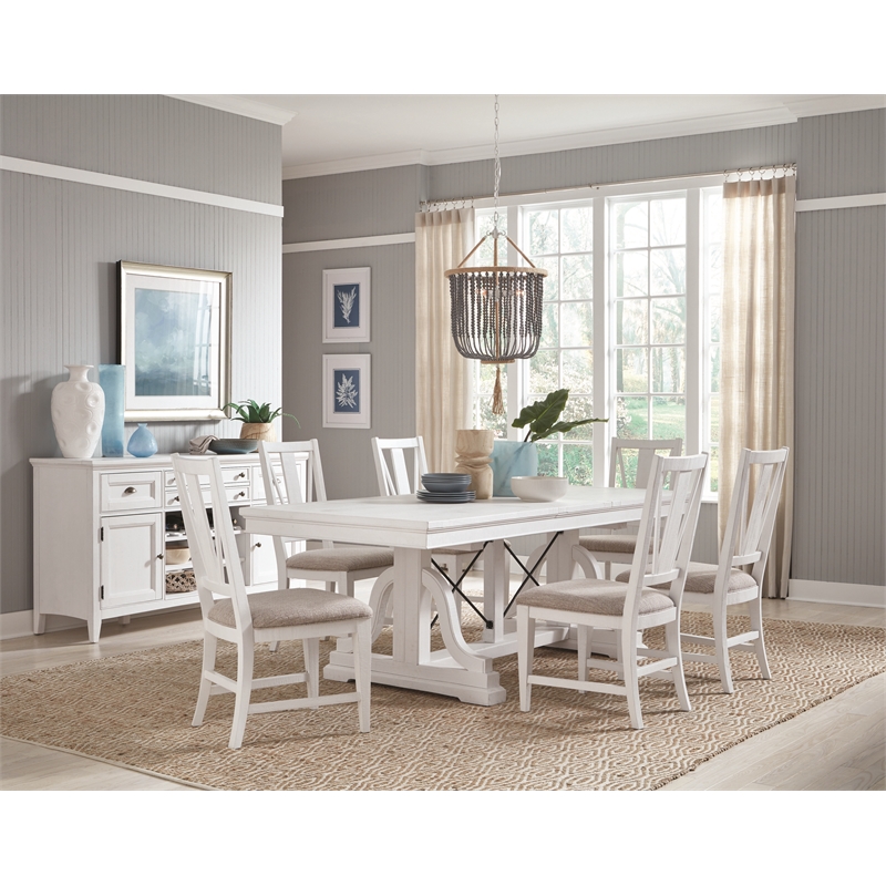 Bowery Hill Transitional Chalk White And Dovetail Grey Buffet