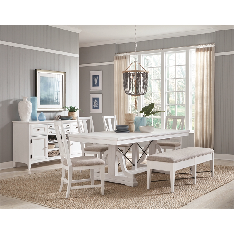 Bowery Hill Transitional Chalk White And Dovetail Grey Buffet