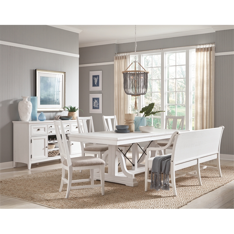 Bowery Hill Transitional Chalk White And Dovetail Grey Buffet