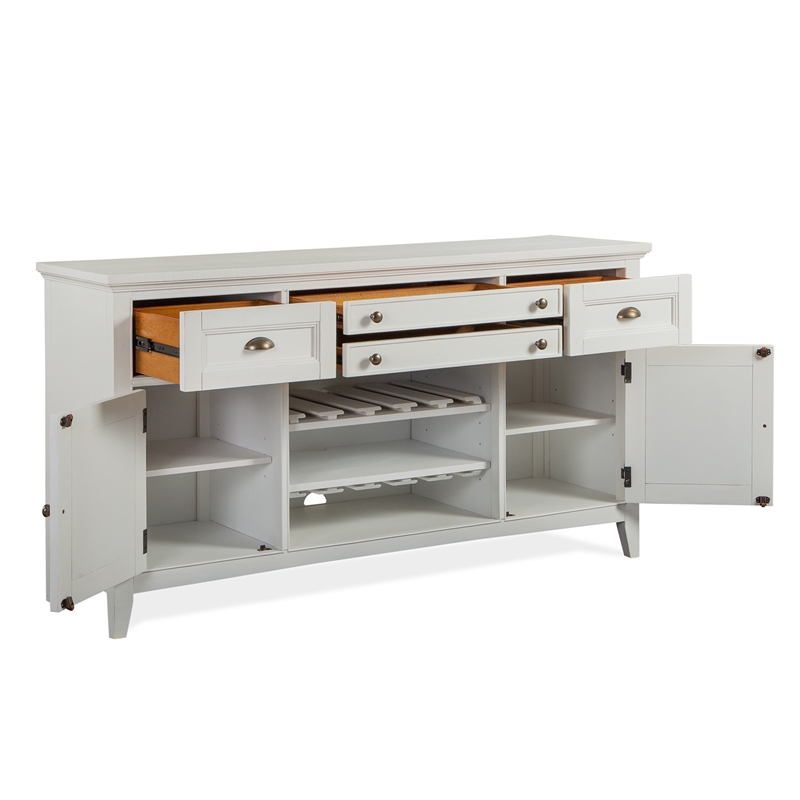 Bowery Hill Transitional Chalk White And Dovetail Grey Buffet