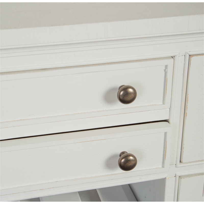 Bowery Hill Transitional Chalk White And Dovetail Grey Buffet
