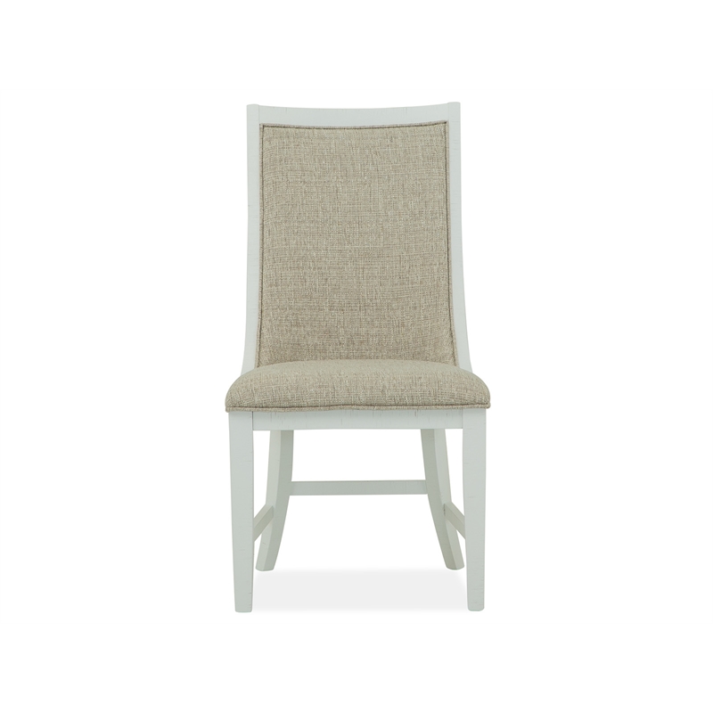 Bowery Hill Transitional Wood Upholstered Host Chair Two Pack