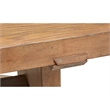 Bowery Hill Transitional Wood Belgian Wheat Trestle Dining Table
