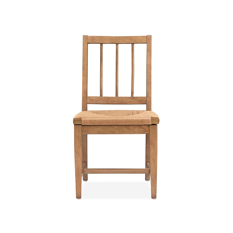 Bowery Hill Transitional Belgian Wheat Paper Cord Side Chair Two Pack