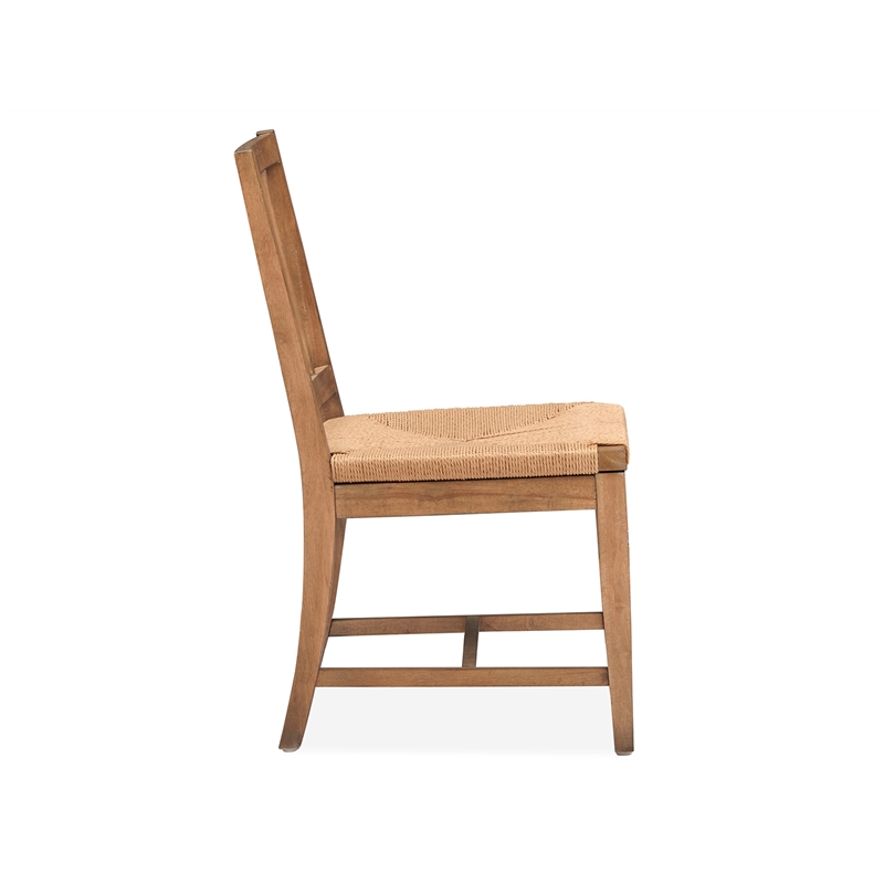 Bowery Hill Transitional Belgian Wheat Paper Cord Side Chair Two Pack