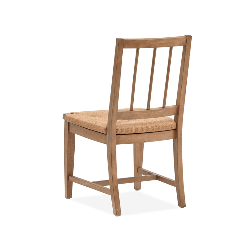 Bowery Hill Transitional Belgian Wheat Paper Cord Side Chair Two Pack