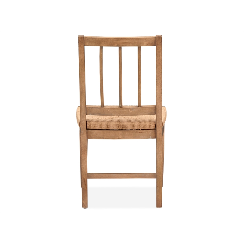 Bowery Hill Transitional Belgian Wheat Paper Cord Side Chair Two Pack
