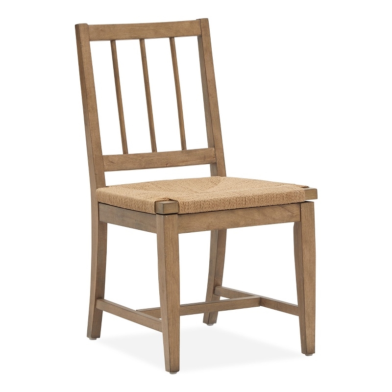 Bowery Hill Transitional Belgian Wheat Paper Cord Side Chair Two Pack