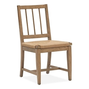Bowery Hill Transitional Belgian Wheat Paper Cord Side Chair Two Pack