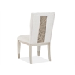 Bowery Hill Transitional Acadia White Upholstered Host Chair Two Pack