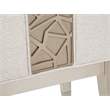 Bowery Hill Transitional Acadia White Upholstered Host Chair Two Pack