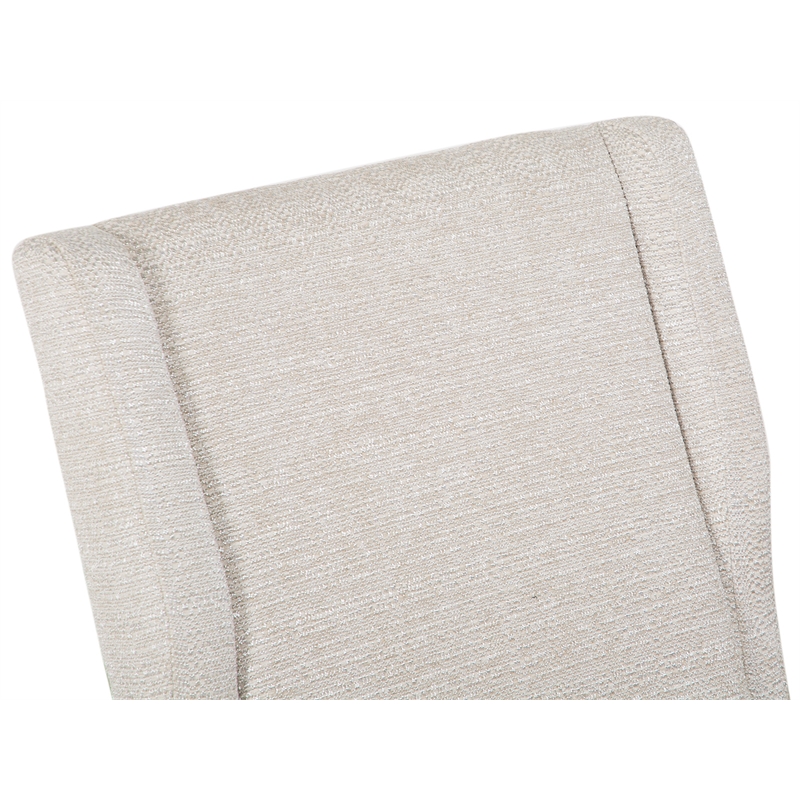 Bowery Hill Transitional Acadia White Upholstered Host Chair Two Pack