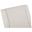 Bowery Hill Transitional Acadia White Upholstered Host Chair Two Pack