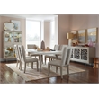 Bowery Hill Transitional Acadia White Upholstered Host Chair Two Pack