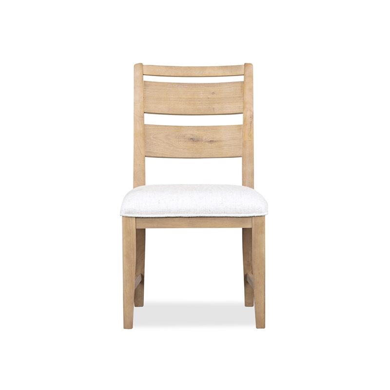 Bowery Hill Transitional Butternut Upholstered Side Chair Two Pack
