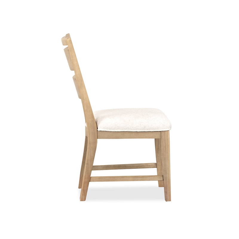 Bowery Hill Transitional Butternut Upholstered Side Chair Two Pack