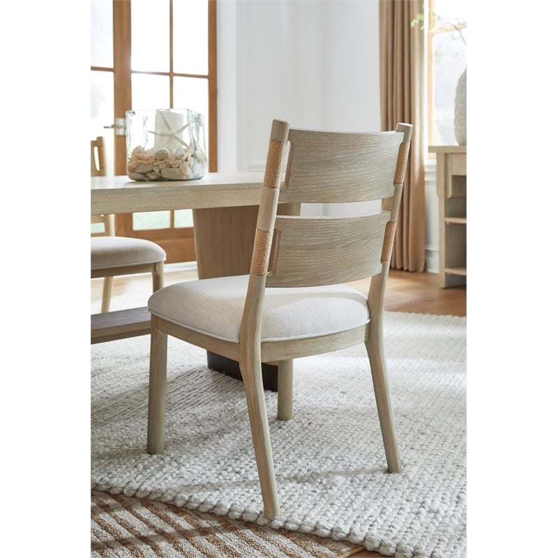 Bowery Hill Transitional Brown Upholstered Side Chair Two Pack