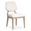 Bowery Hill Transitional Brown Upholstered Side Chair Two Pack