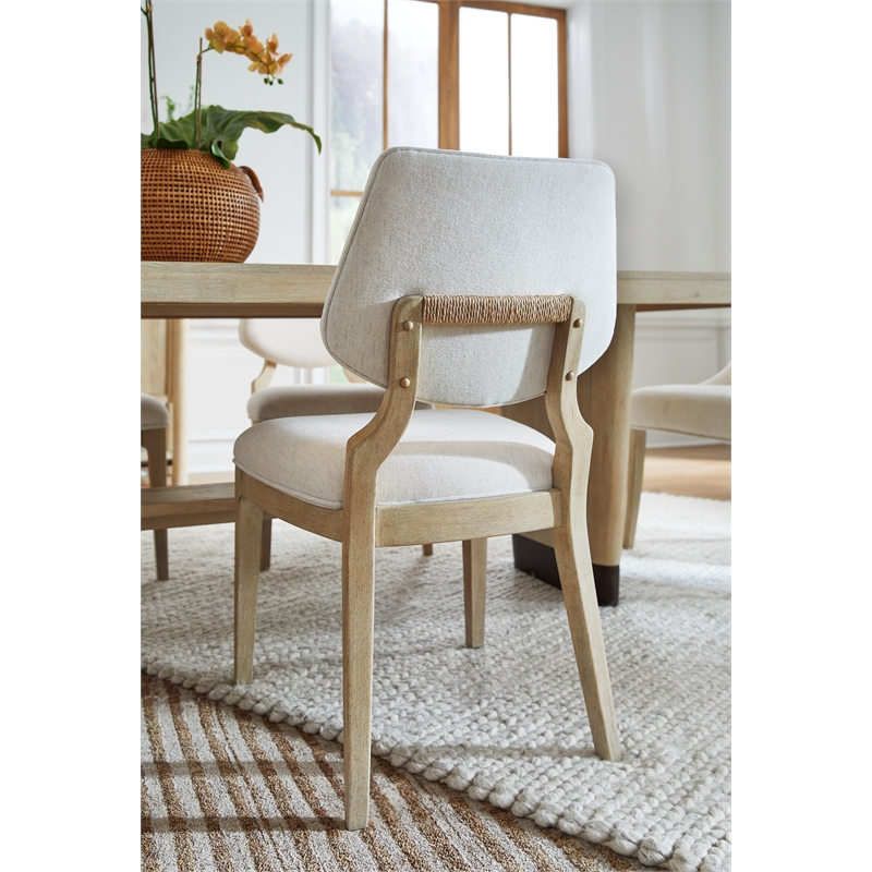 Bowery Hill Transitional Brown Upholstered Side Chair Two Pack