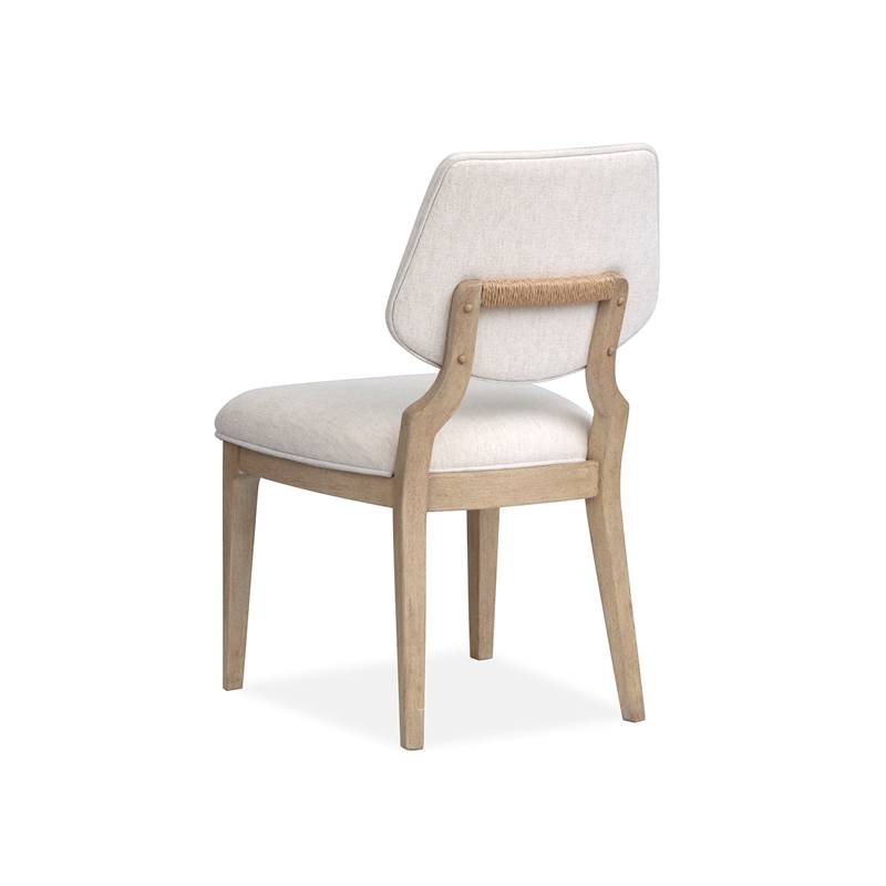 Bowery Hill Transitional Brown Upholstered Side Chair Two Pack